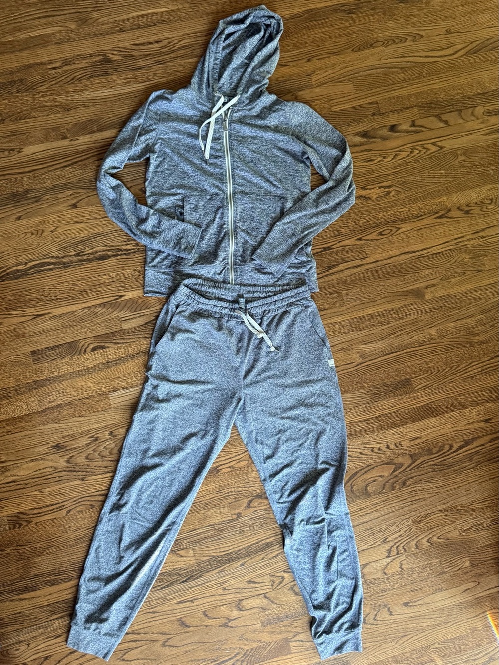 Vuori Halo Heather Gray Performance Track Joggers & Hoodie Set